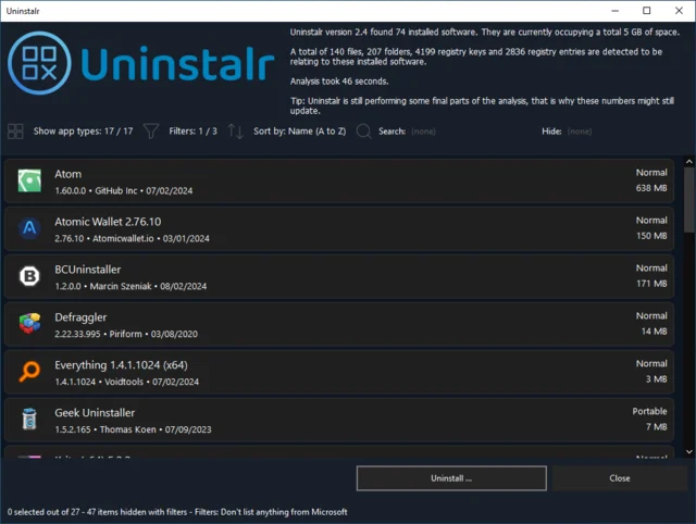 Uninstalr Screenshot - Fixing incorrect information in Windows Apps