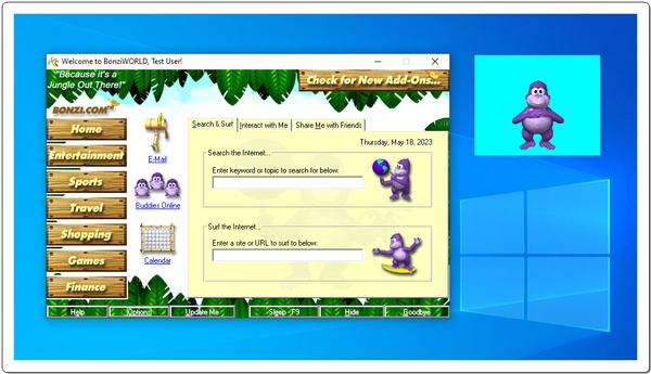 Bonzi Buddy UI