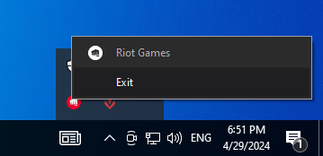 Exit Riot Client before uninstall Valorant