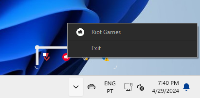 Exit Riot Client